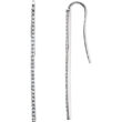 Diamond Vertical Bar Earrings 0.25 Carats 14K White Gold