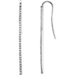 Diamond Vertical Bar Earrings 0.25 Carats 14K White Gold