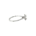 Diamond Pear Shape Engagement Ring Set in 14K White Gold