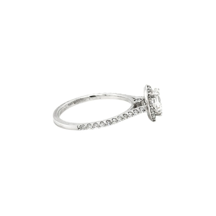 Diamond Pear Shape Engagement Ring Set in 14K White Gold