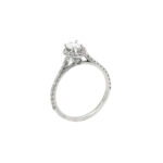 Diamond Pear Shape Engagement Ring Set in 14K White Gold