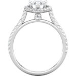 Diamond Pear Shape Engagement Ring Set in 14K White Gold