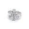 Diamond Flower Pear Shape and Round Ring 2.72 Carats D-F Color GIA Certificates