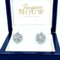 Diamond Pear Shape and Round Flower Earrings 1.40 carats D-F Color VVS/VS 18KWG