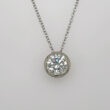 Diamond Pendant Set In 14KWG. 1.35 carats I SI2 GIA. 18" Long
