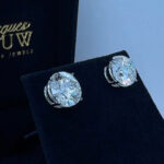Diamond Stud Earrings 8.11 Carats Lab Grown F  VVVS2.IGI Cert. Plat.