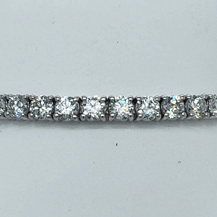 Diamond Tennis Bracelet 6.21 carats Lab-Grown in 14K White Gold