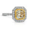 Fancy Yellow Diamond Ring with GIA 2.78 Carat Total Weight Platinum/18KYG