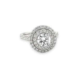 Natural Diamond Round Engagement Ring 2.06 Carats Set in 18KWG. GIA Certificate