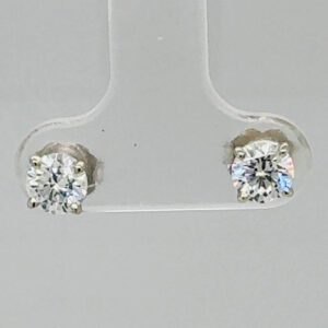 14K WG Diamond Stud Earrings 1.00 Carats Lab-Grown
