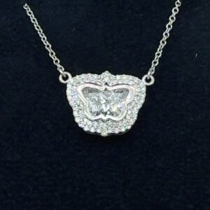 Diamond Butterfly 🦋 Necklace 1.04 Carats Center Butterfly (Lab Grown) 0.30 Pave