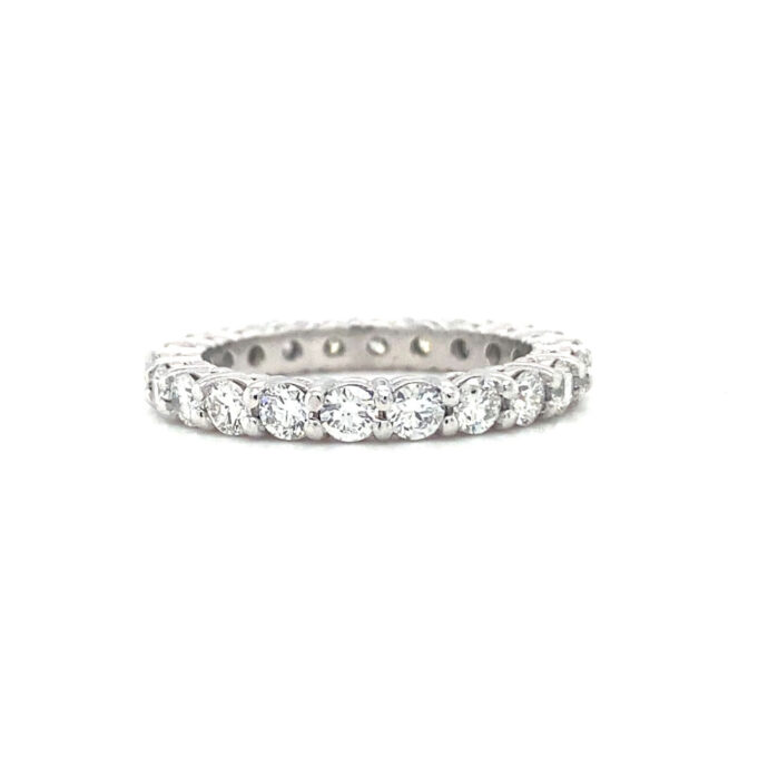 Diamond Eternity Band Ring set in Platinum 1.88 Carats DE VVS/VS