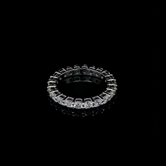 Diamond Eternity Band Ring set in Platinum 1.88 Carats DE VVS/VS
