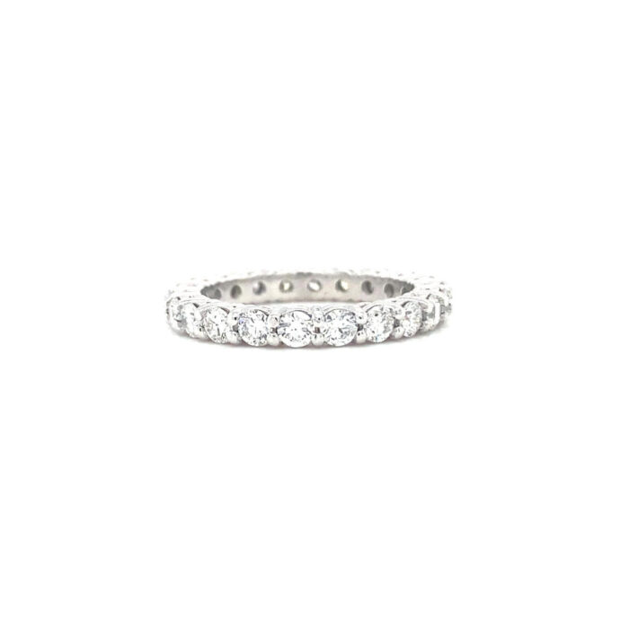 Diamond Eternity Band Ring set in Platinum 1.88 Carats DE VVS/VS