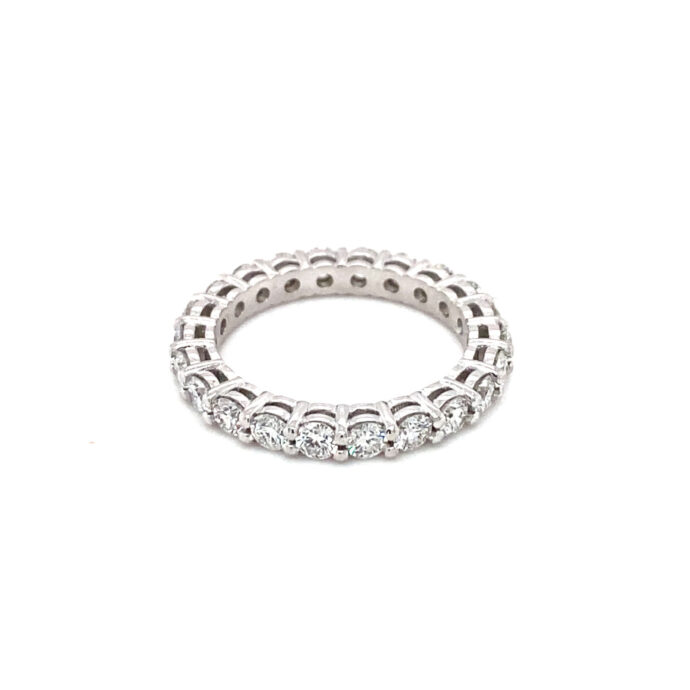 Diamond Eternity Band Ring set in Platinum 1.88 Carats DE VVS/VS
