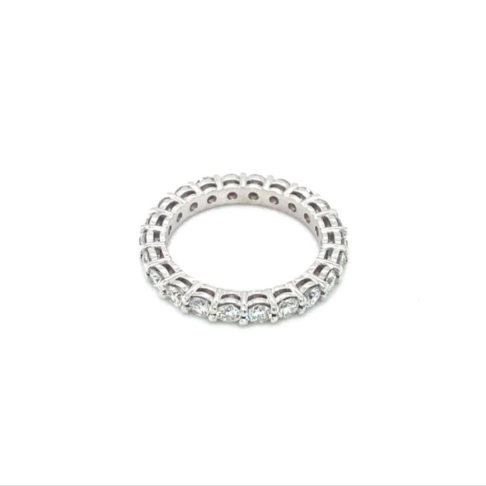 Diamond Eternity Band Ring set in Platinum 1.88 Carats DE VVS/VS