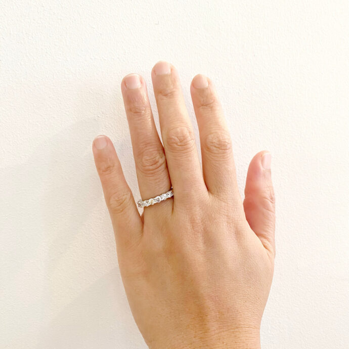 Diamond Eternity Band Ring set in Platinum 1.88 Carats DE VVS/VS