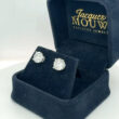 Diamond Stud Earrings 3.07 carats GIA Certified. Natural Diamonds. 14KWG