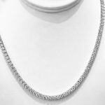 Diamond Tennis Necklace 24.00 Carats. E-F Color VS Clarity 14KWG 18” Lab Grown.