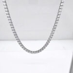 Diamond Tennis Necklace 24.00 Carats. E-F Color VS Clarity 14KWG 18” Lab Grown.