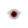 Ruby 2.53 carats & Natural Diamond 0.83 carats Engagement Ring. (Lab Grown Ruby)